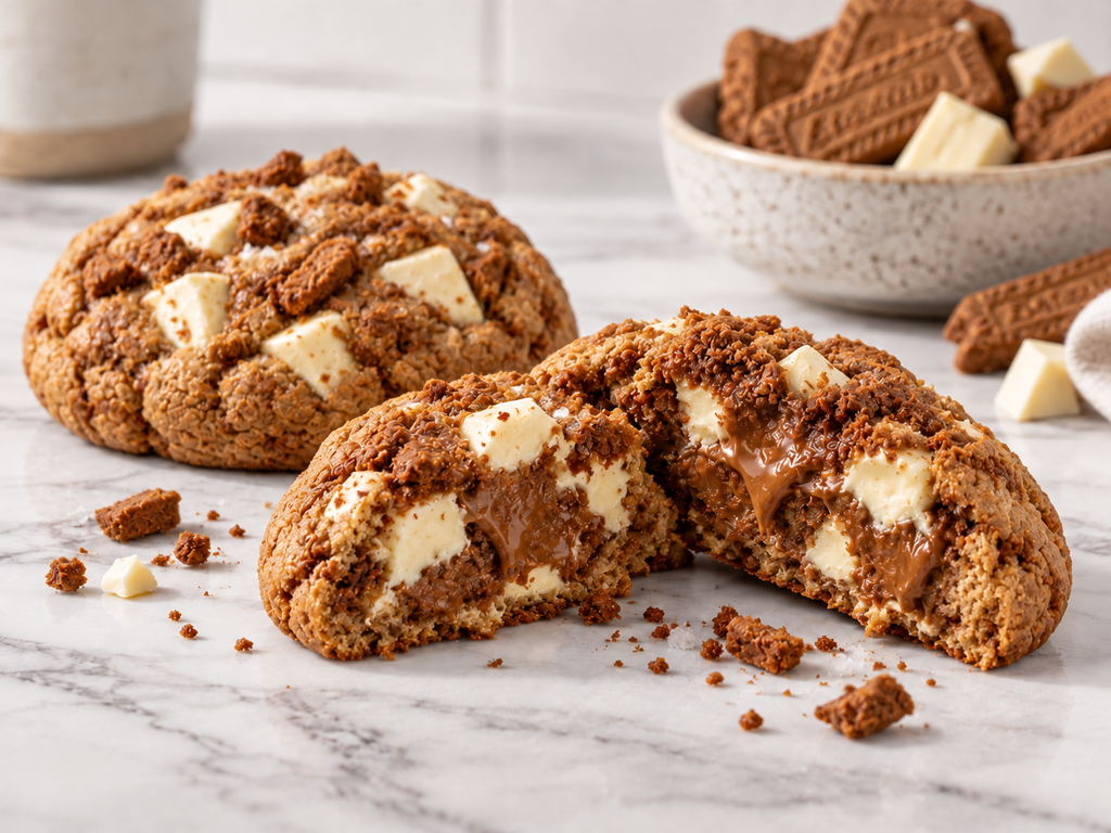 Witte chocolade Biscoff